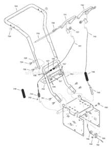 Part Location Diagram of 321838E701 Murray Handle