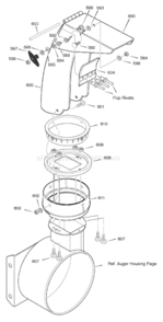 Part Location Diagram of 1502119E717 Murray Chute Assembly And Guard