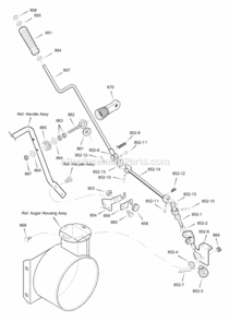 Part Location Diagram of 761773YZ Murray Bracket, Support Chute