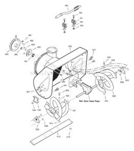 Page E Diagram and Parts List for 624650X16A ST65242006 Murray Snow Blower