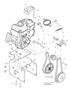 Page A Diagram and Parts List for 624650X16B ST65242007 Murray Snow Blower