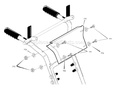 Page H Diagram and Parts List for 624650X16B ST65242007 Murray Snow Blower