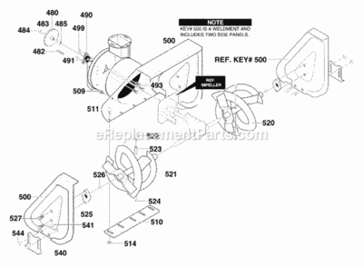 Part Location Diagram of 1501119E540 Murray HOUSING, Assembly