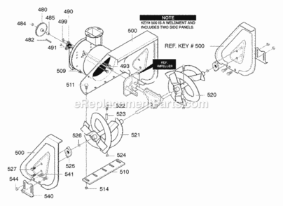 Part Location Diagram of 1501175E245 Murray Housing, Assembly