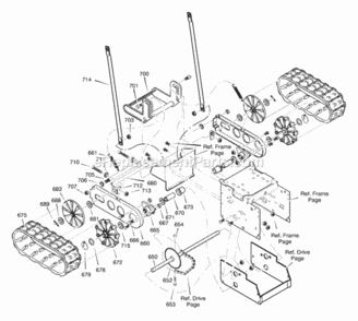 Part Location Diagram of 580635E717 Murray Plate, Track Direct