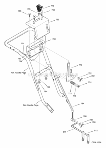 Part Location Diagram of 308905E717 Murray Bracket, Shift Control