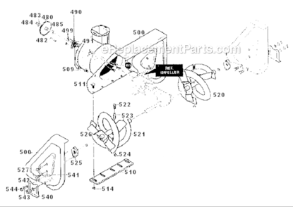 Part Location Diagram of 760606-830 Murray Auger, Assembly Right Hand