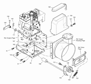 Part Location Diagram of 1501228YZ Murray Idler Assembly, Auger