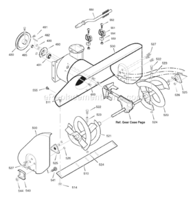 Page E Diagram and Parts List for 6271200X113A 18-2830-382007 Murray Snow Blower