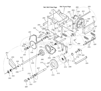 Page C Diagram and Parts List for 6271271X85 18-2829-282007 Murray Snow Blower