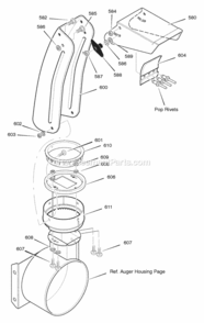 Part Location Diagram of 761070E701MA Murray CHUTE,UPR C3 MANUAL