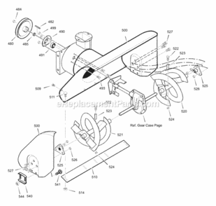 Part Location Diagram of 1501132E012 Murray Housing, Assembly