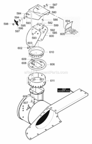 Part Location Diagram of 761070E701 Murray Chute, Upper Right Hand Control