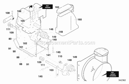 Part Location Diagram of 761703-823 Murray DISCONTINUED