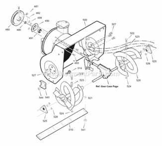 Part Location Diagram of 1501437E717 Murray HOUSING, Assembly