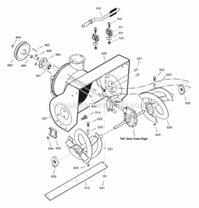 Part Location Diagram of 1501715E540 Murray Housing, Assembly