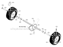 Wheels Diagram and Parts List for 627850X5A Single Murray Snow Blower