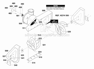 Part Location Diagram of 760604-821 Murray AUGER, Right Hand