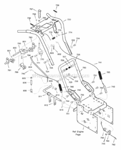 Part Location Diagram of 1501421E701 Murray Assembly, Handle