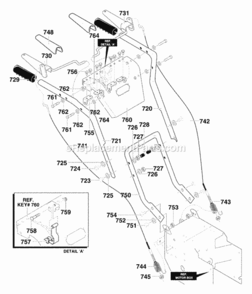 Part Location Diagram of 760293-892 Murray Assembly, Panel