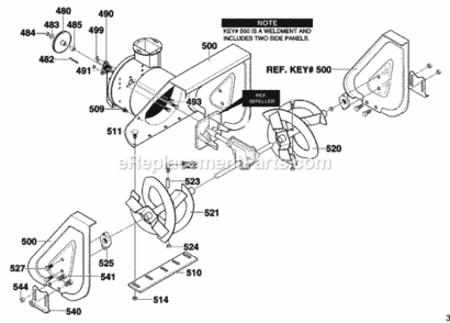 Part Location Diagram of 761737-853 Murray HOUSING, Assembly