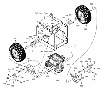Part Location Diagram of 1501644 Murray Hub, Wheel Lock