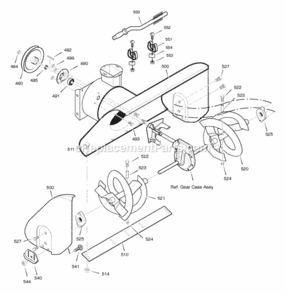 Part Location Diagram of 1501955E012 Murray Housing, Assembly
