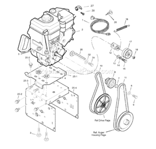 Page A Diagram and Parts List for 6291570X85 18-2847-282007 Murray Snow Blower