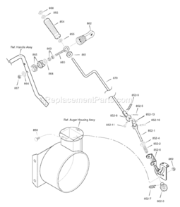 Page J Diagram and Parts List for 6291570X85 18-2847-282007 Murray Snow Blower
