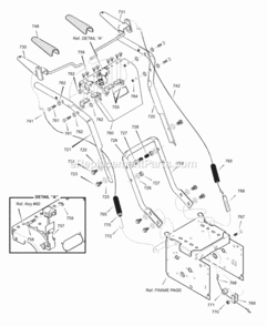 Part Location Diagram of 1501507E700 Murray HANDLE, UPPER Left Hand