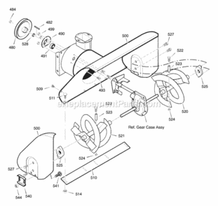 Part Location Diagram of 1501133E012 Murray Housing, Assembly