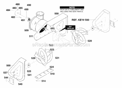Part Location Diagram of 761887-892 Murray Housing, Assembly
