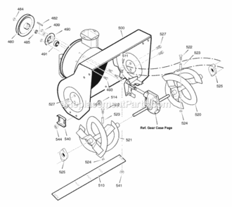 Part Location Diagram of 1501512E245 Murray HOUSING, Assembly