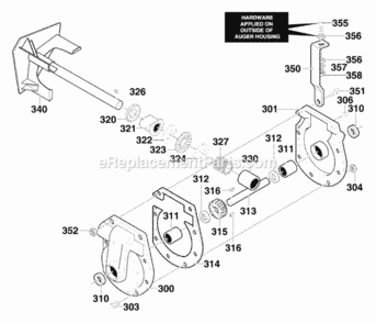 Part Location Diagram of 5524MA Murray BRACE, GEAR BOX
