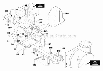 Part Location Diagram of 761705-892 Murray Frame, Assembly