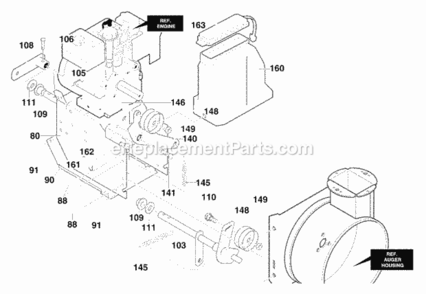 Part Location Diagram of 761705-823 Murray FRAME Assembly