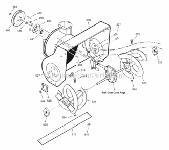 Part Location Diagram of 760317YZ Murray AUGER, Assembly, Left Hand