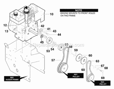 Part Location Diagram of F-001098J Murray Owners Manual