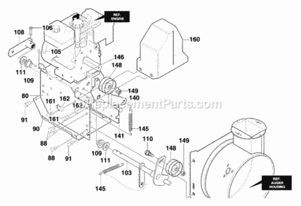 Part Location Diagram of 761705-860 Murray Frame, Assembly