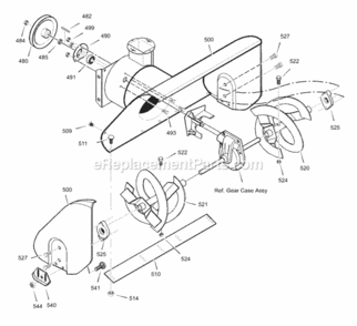 Part Location Diagram of 1501150E012 Murray Housing, Assembly