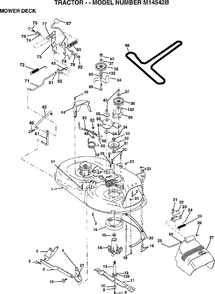 Part Location Diagram of 123713X Murray * Spring, Torsion, Deflector 2 52
