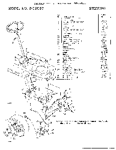 Steering Diagram and Parts List for 8-36557  Murray Lawn Tractor