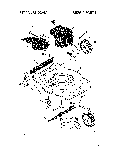 Mower housing Diagram and Parts List for 22106X6A  Murray Lawn Mower
