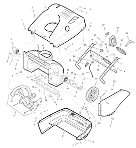 Auger And Control Assembly Diagram and Parts List for 525-21 (1695538)(2009) Murray Snow Blower