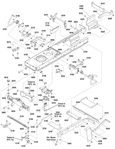 Frame And Front Axle Group (885707) Diagram and Parts List for EMT17538RDF (1696109-00)(2012) Murray Lawn Tractor