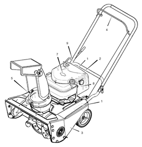 Decals Diagram and Parts List for 650-21 (1695537)(2009) Murray Snow Blower