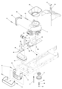 Engine Group - 17.5hp Briggs And Stratton Diagram and Parts List for MT175420 (7800562)(2009) Murray Lawn Tractor