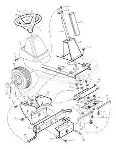 Steering Diagram and Parts List for 309007X51B (7800529)(2009) Murray Lawn Tractor