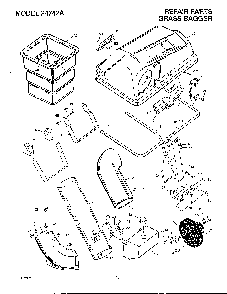 Grass bagger Diagram and Parts List for 24742  Murray Leaf Blower / Vacuum