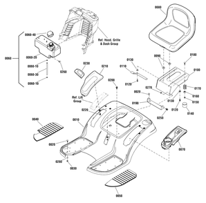 Part Location Diagram of 885415BIYP Briggs and Stratton Deck seat